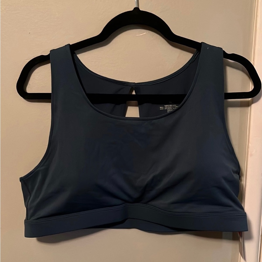 Banana Republic Teal Keyhole Back Sports bra